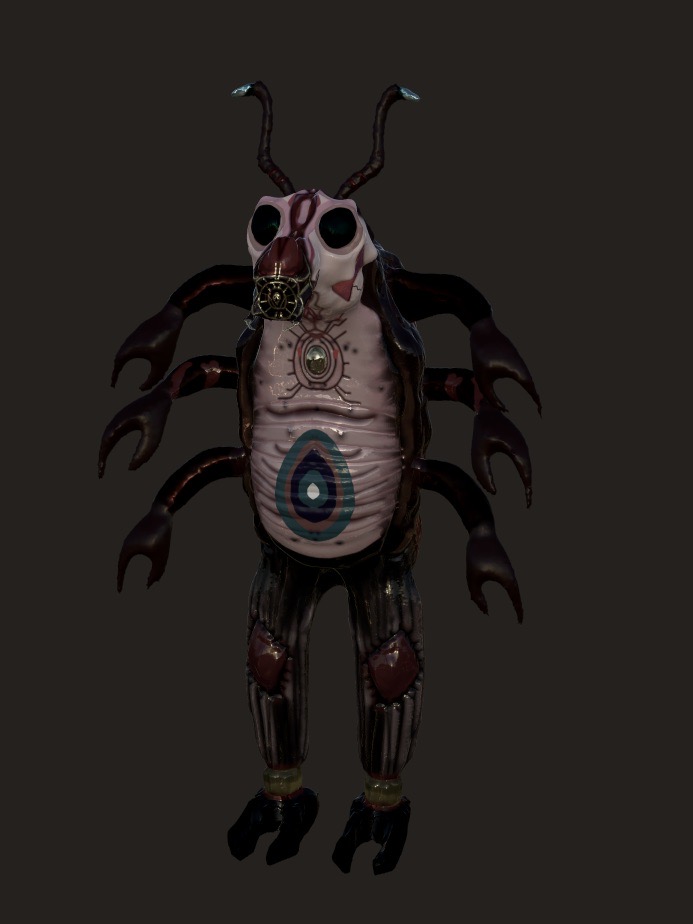 3d insect-like character drawing